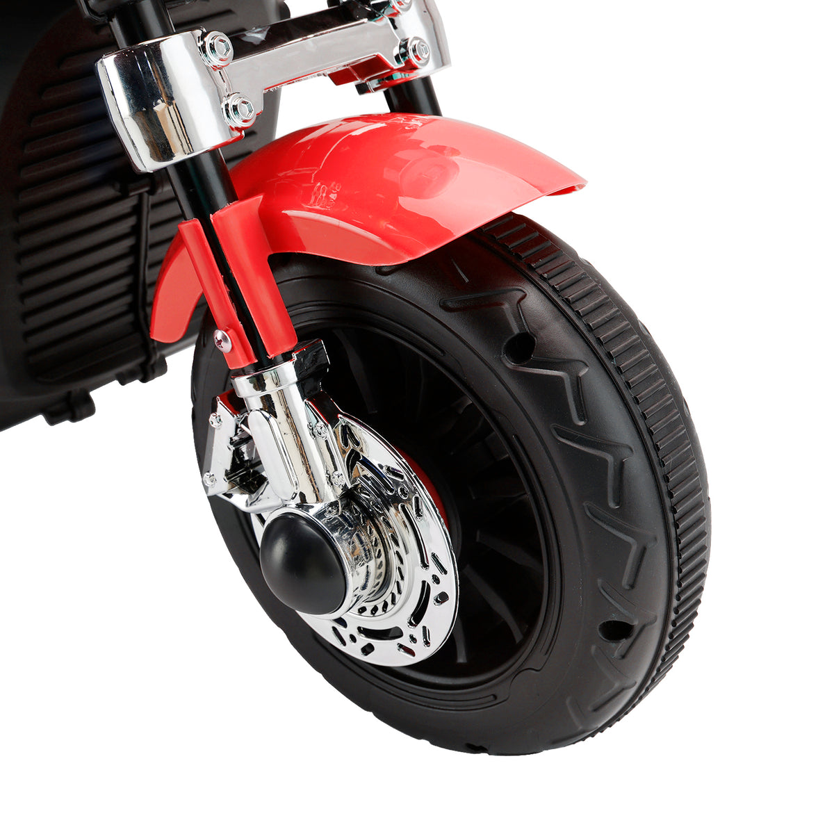 3 Wheel Kids Ride On Motorcycle 6V Powered Electric Dual Drive Toy Car Red