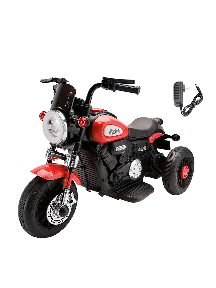 3 Wheel Kids Ride On Motorcycle 6V Powered Electric Dual Drive Toy Car Red