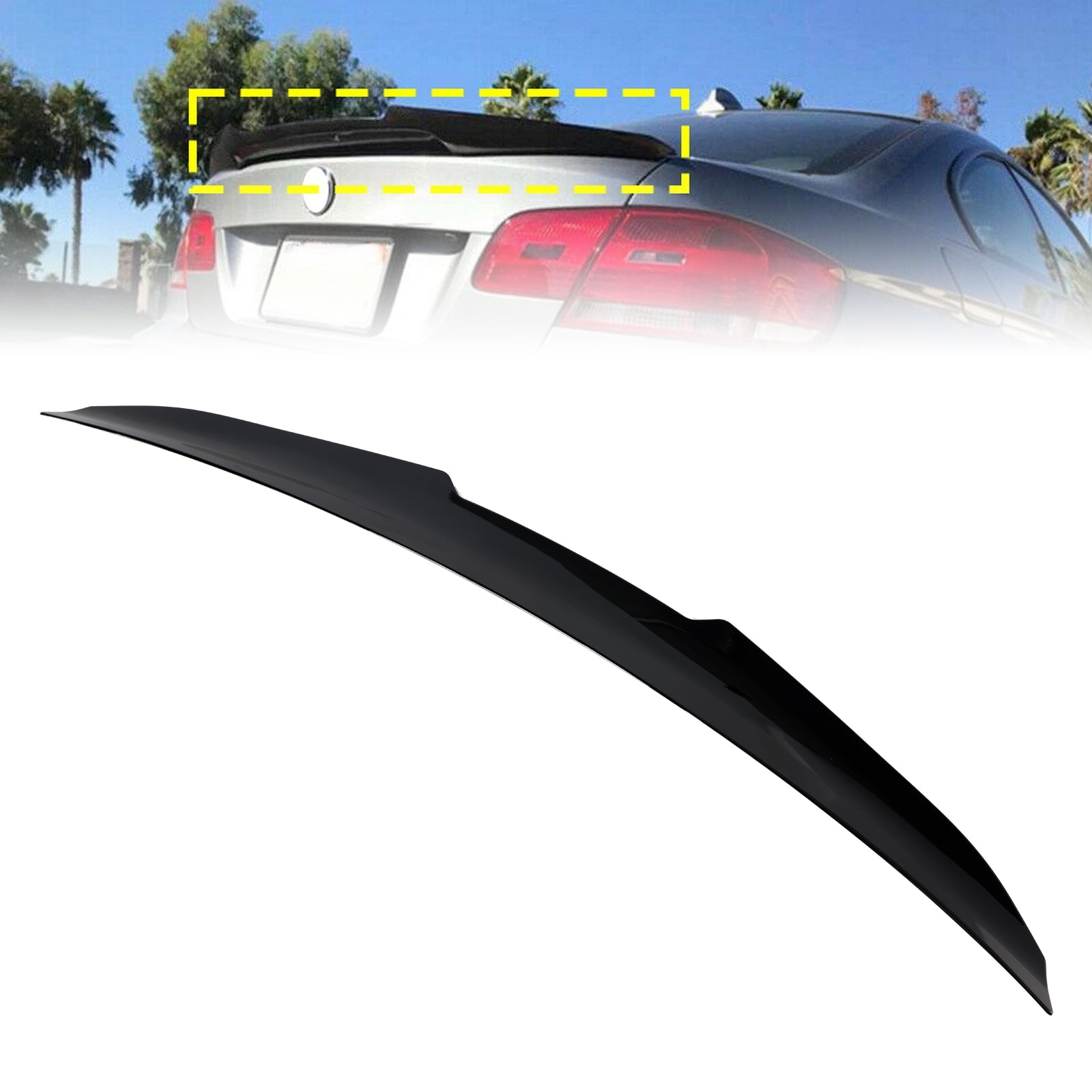 2006-2013 BMW 3 Series E92 Coupe 2DR Model Only Gloss Black Rear Boot Spoiler