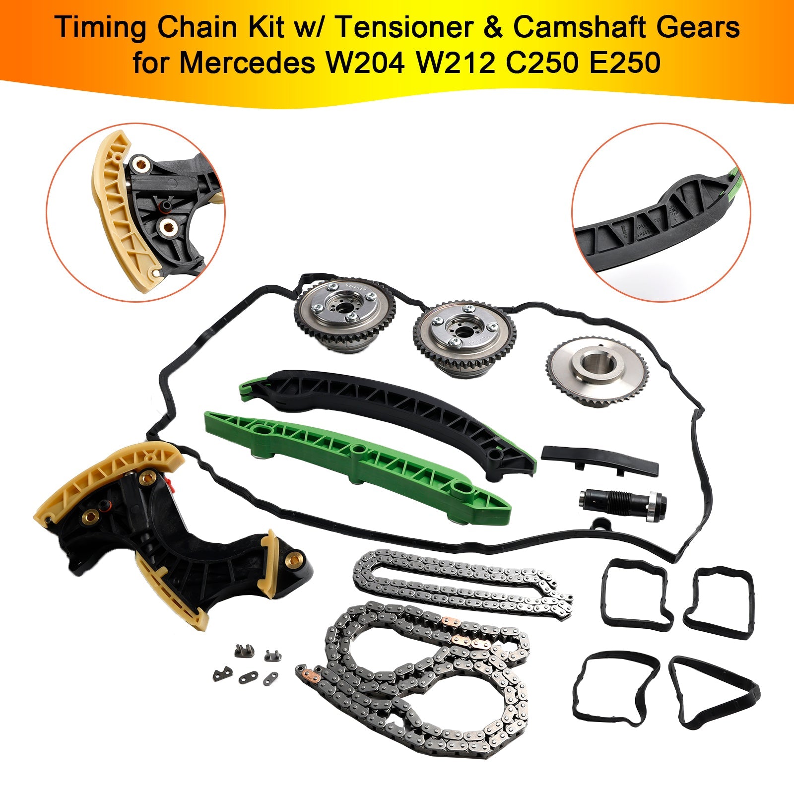 2007/08 MERCEDES-BENZ C-CLASS T-Model (S204) Timing Chain Kit w/ Tensioner & Camshaft Gears 2710503347