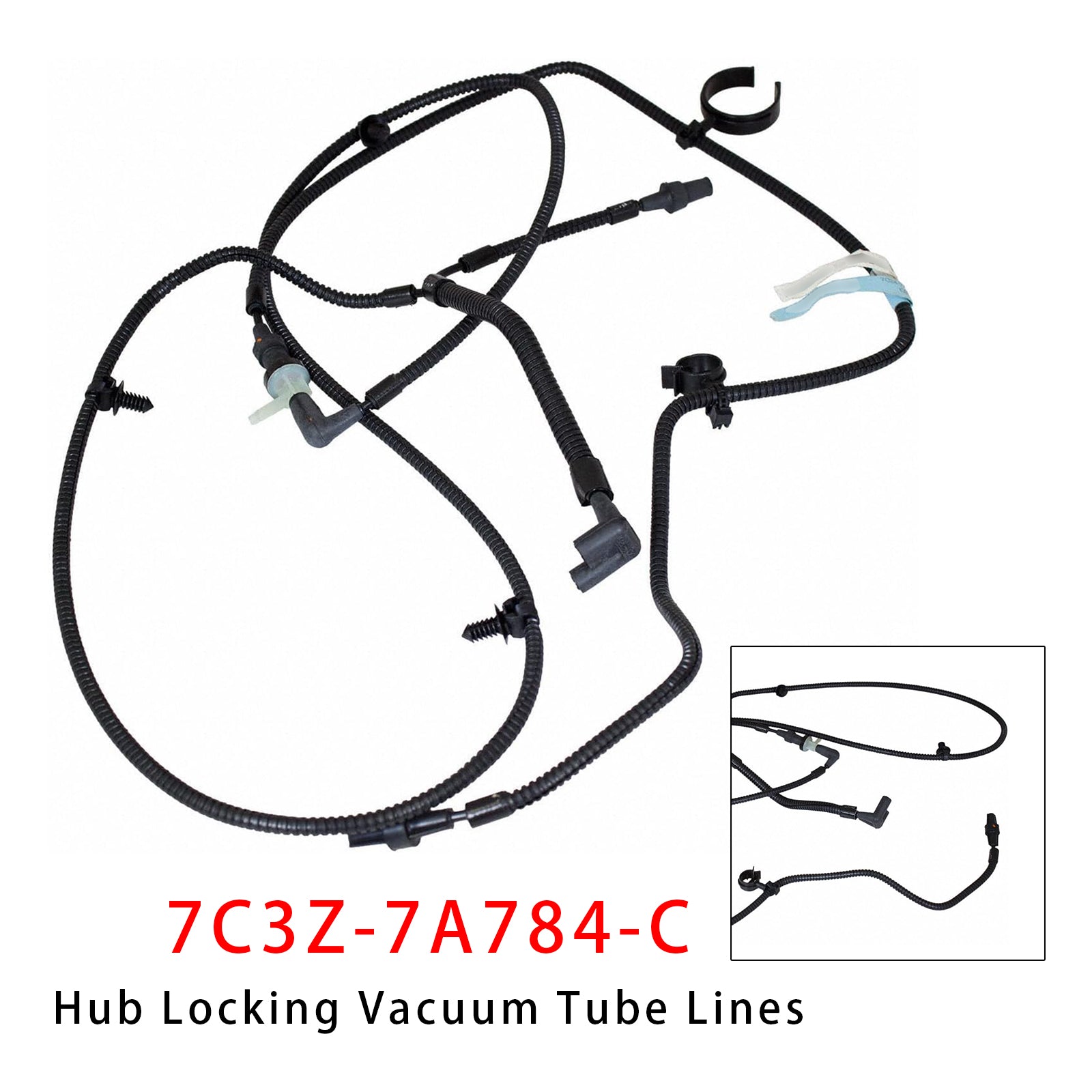 Hub Locking Vacuum Tube Lines 7C3Z-7A784-C For Ford F-250 Super Duty 2008-2010