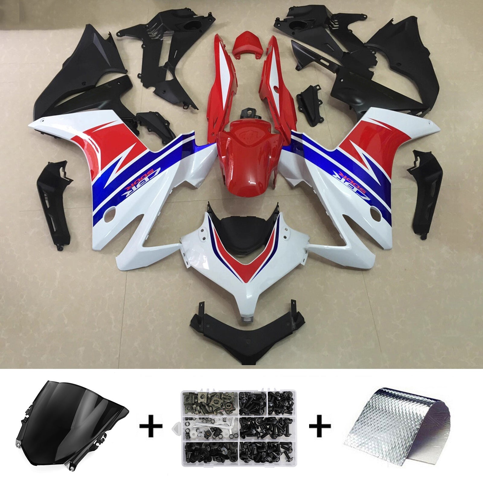 Injection Fairing Kit Bodywork Plastic ABS For Honda CBR500R 2013-2015
