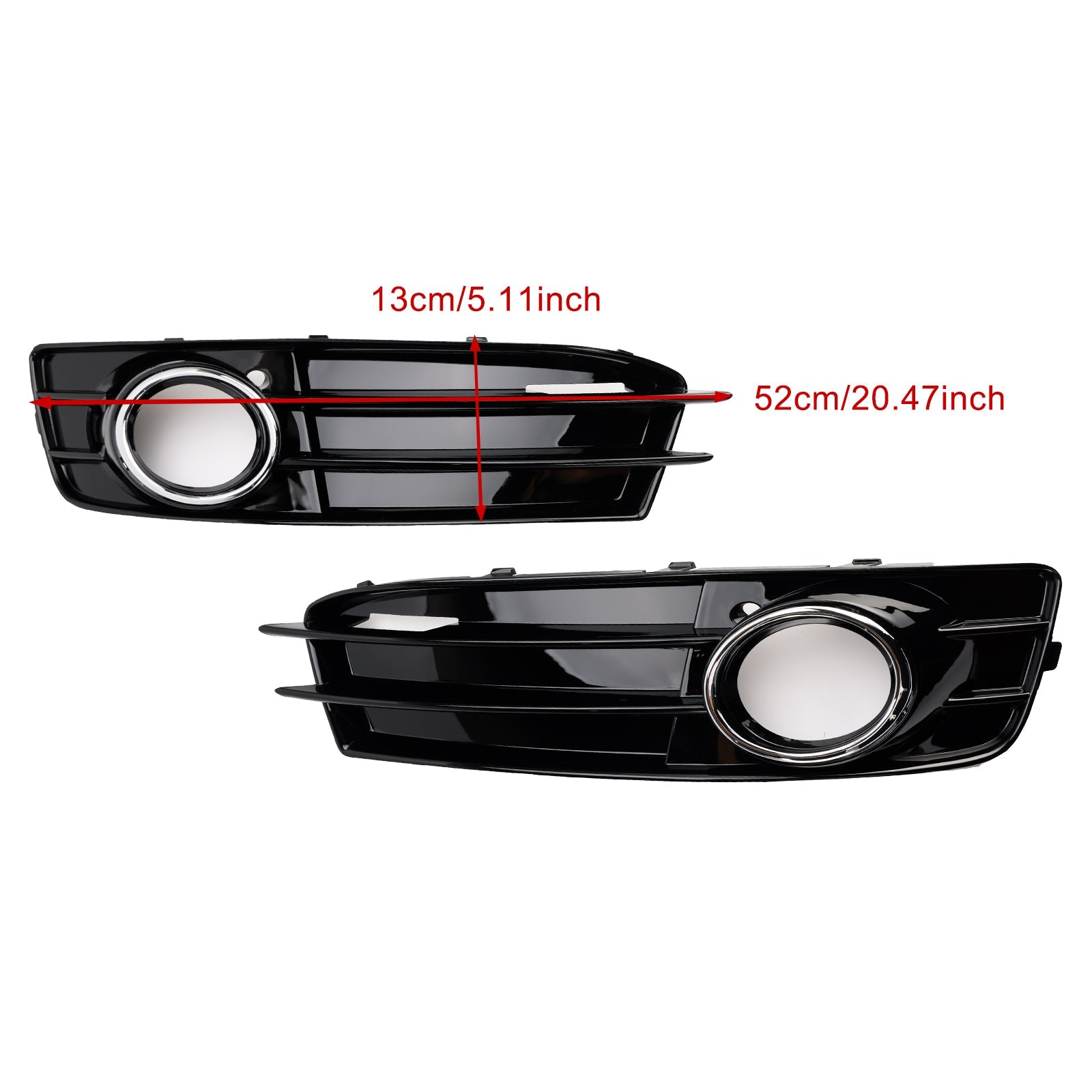 2009-2012 Audi A3 S-Line S3 Front Lower Bumper Grille Fog Light Cover 8P0807682 8P0807681