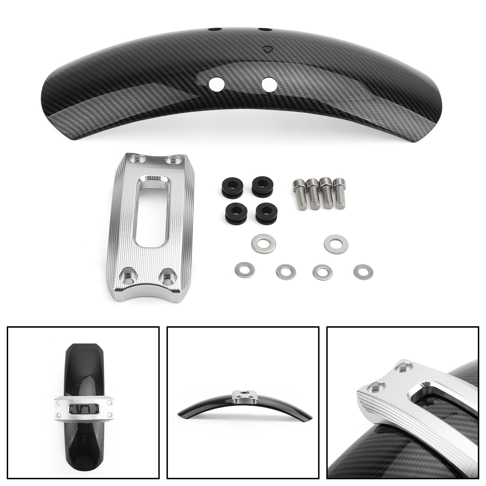 2016-2019 BMW R NINE T Scrambler Front Fender Mudguard Silver