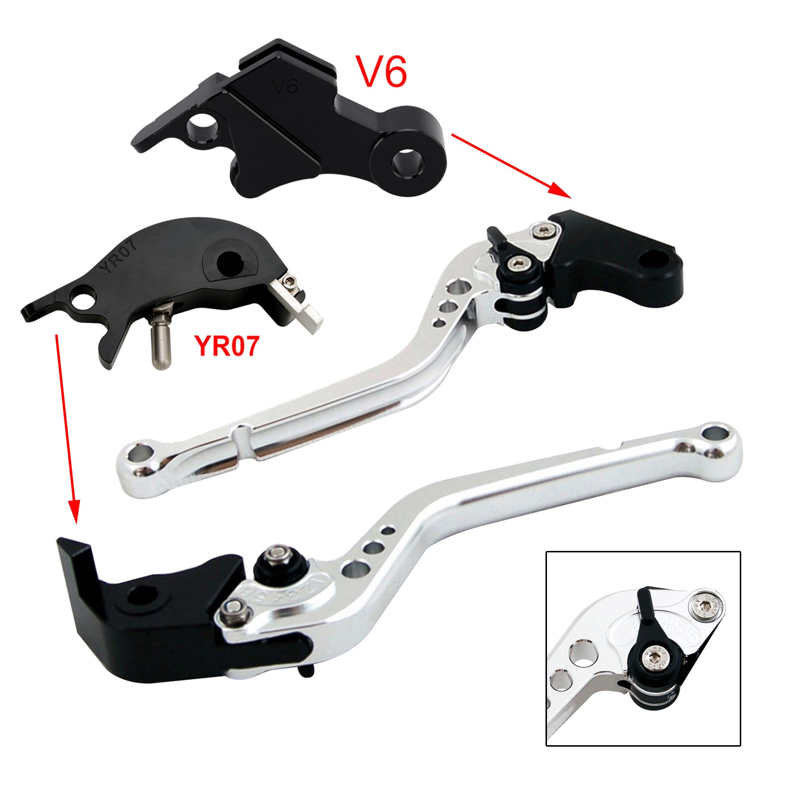 Long Clutch Brake Lever fit for YAMAHA XSR900 XSR900GP MT-09 MT-09SP 2024-2025