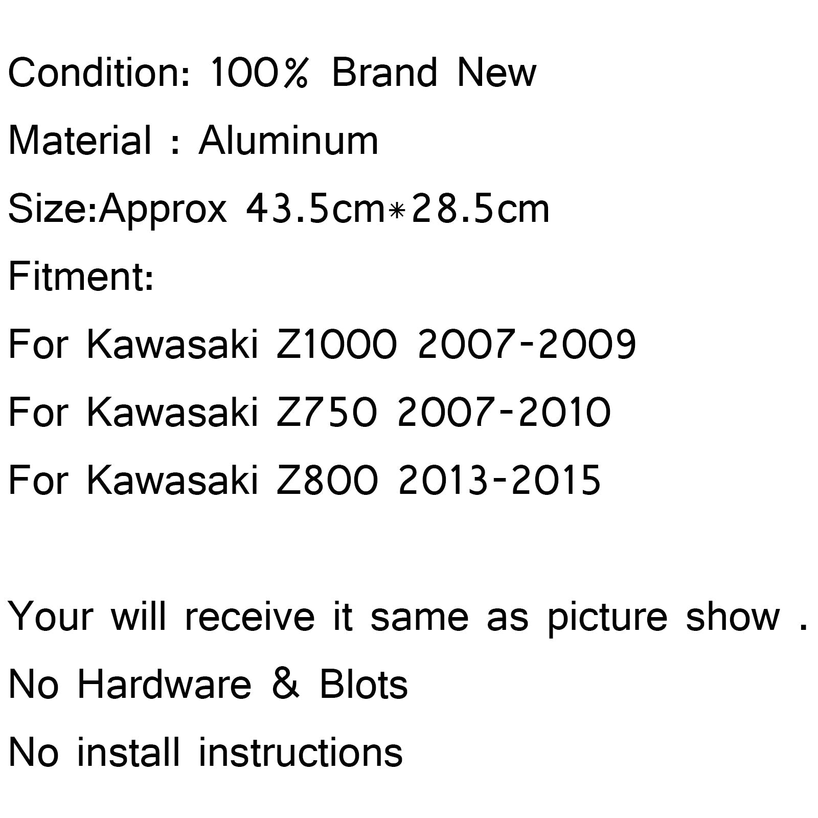 2007-2010 Kawasaki Z750 Motorcycle Radiator Cooler Aluminum