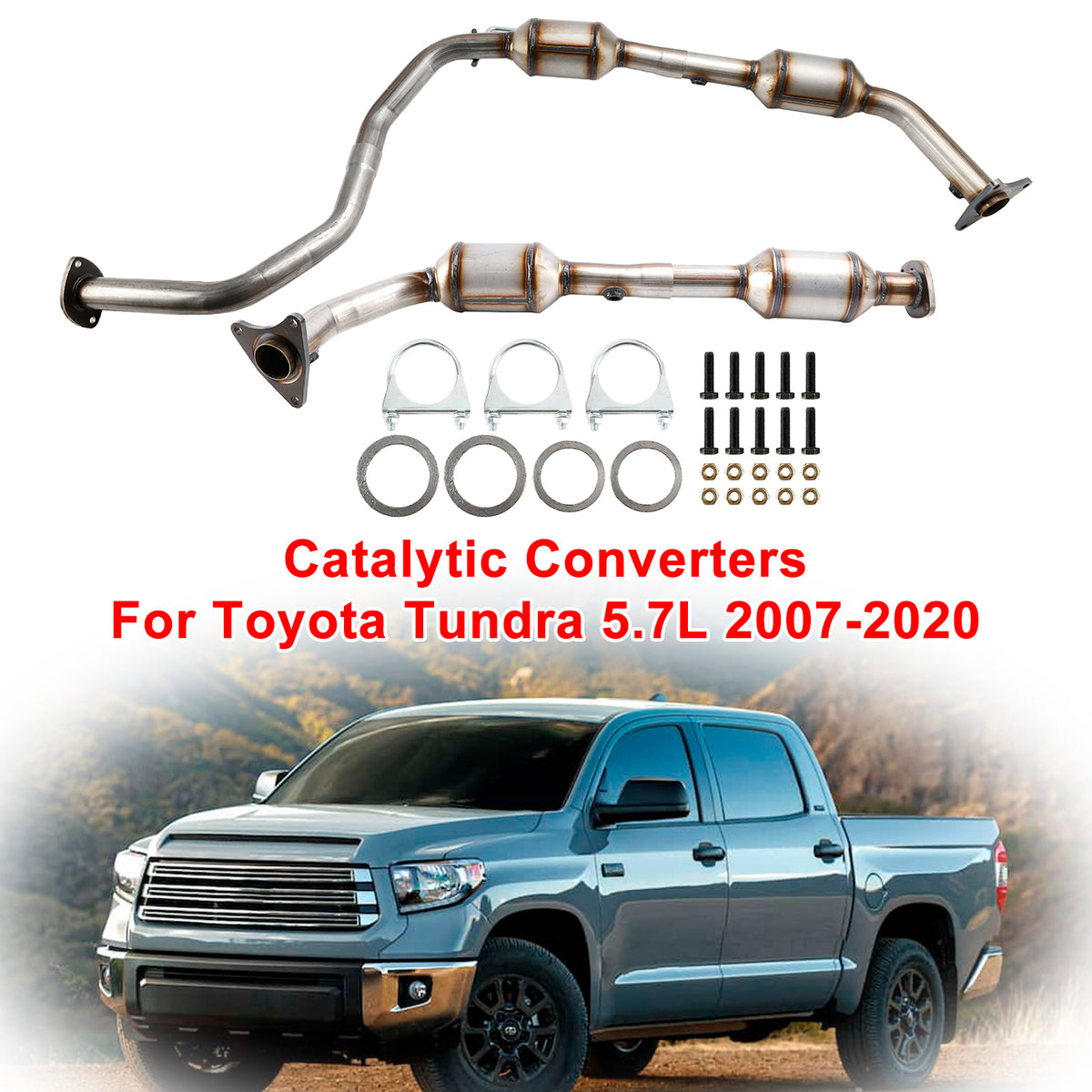 Both Side Catalytic Converters For Toyota Tundra 4.6L & 5.7L 2010-2017