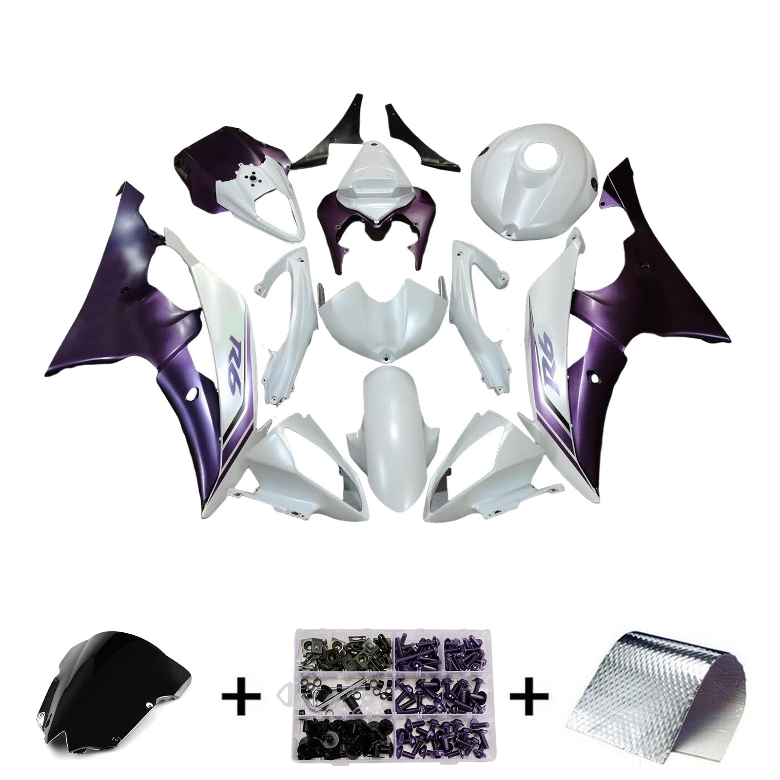 Injection Fairing Kit Bodywork Plastic ABS For Yamaha YZFR6 YZF-R6 2008-2016
