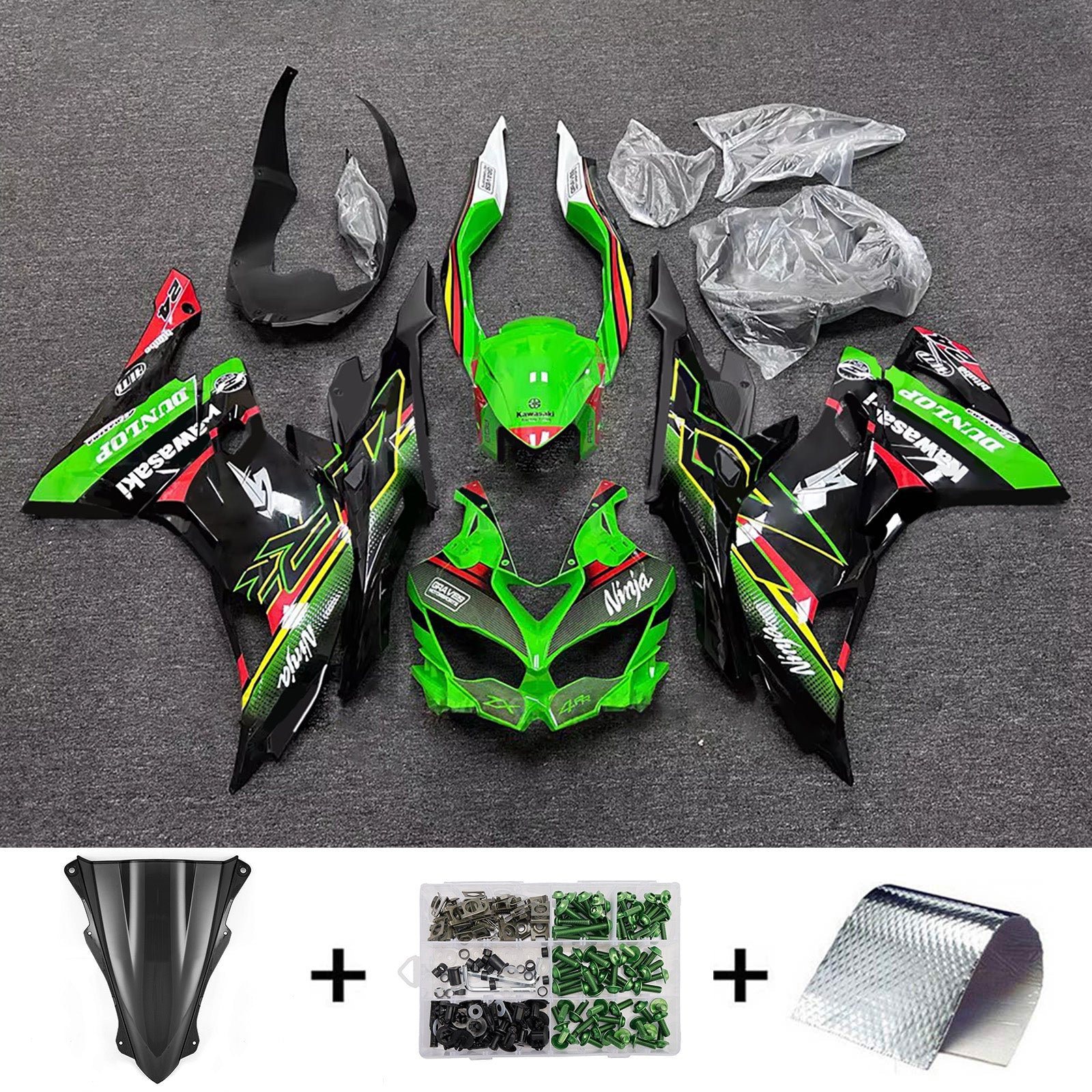 Injection Fairing Kit fit For Kawasaki Ninja ZX-25R ZX-4R ZX-4RR 2019-2025