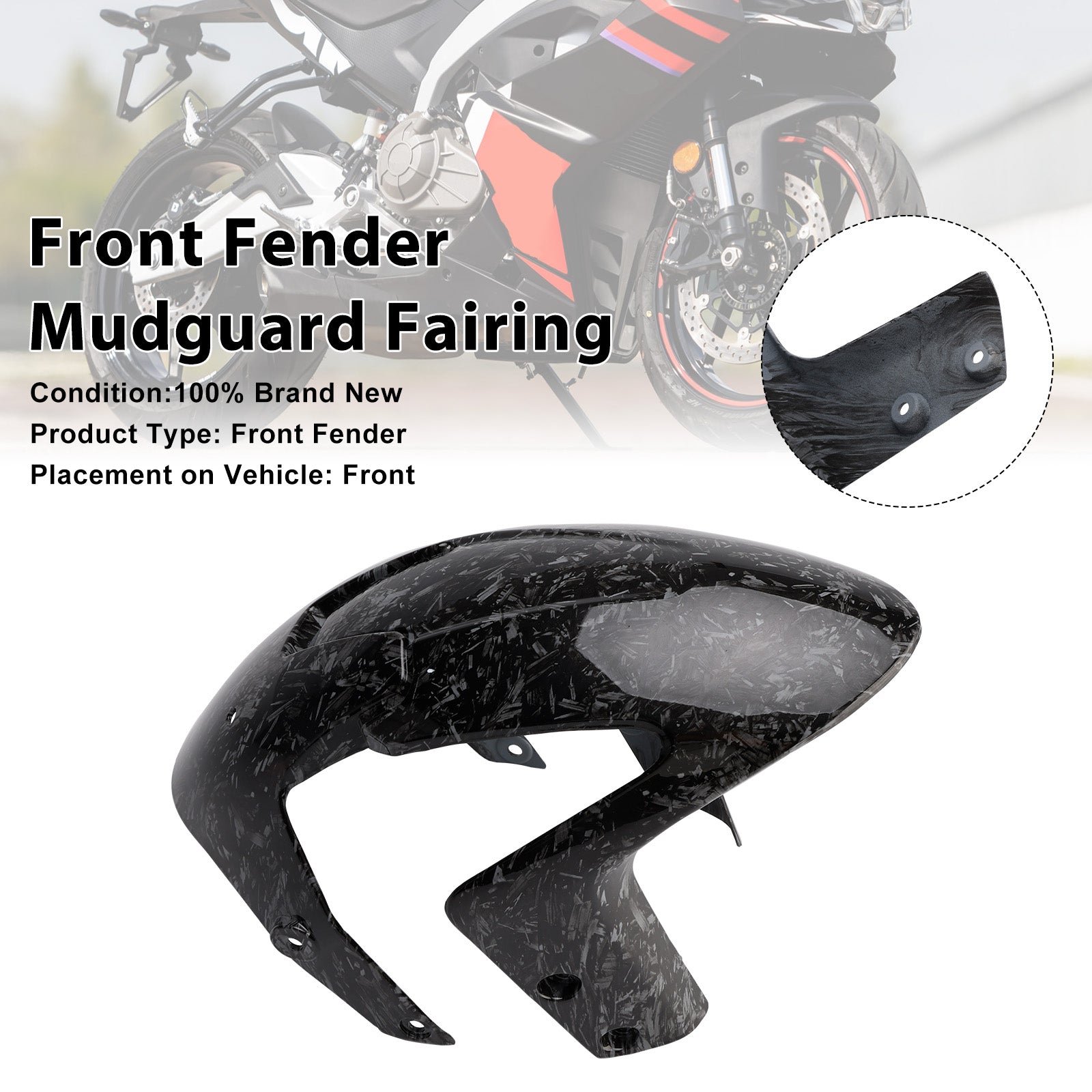 2024-2025 Aprilia RS457 RS 457 Front Fender Mudguard Fairing