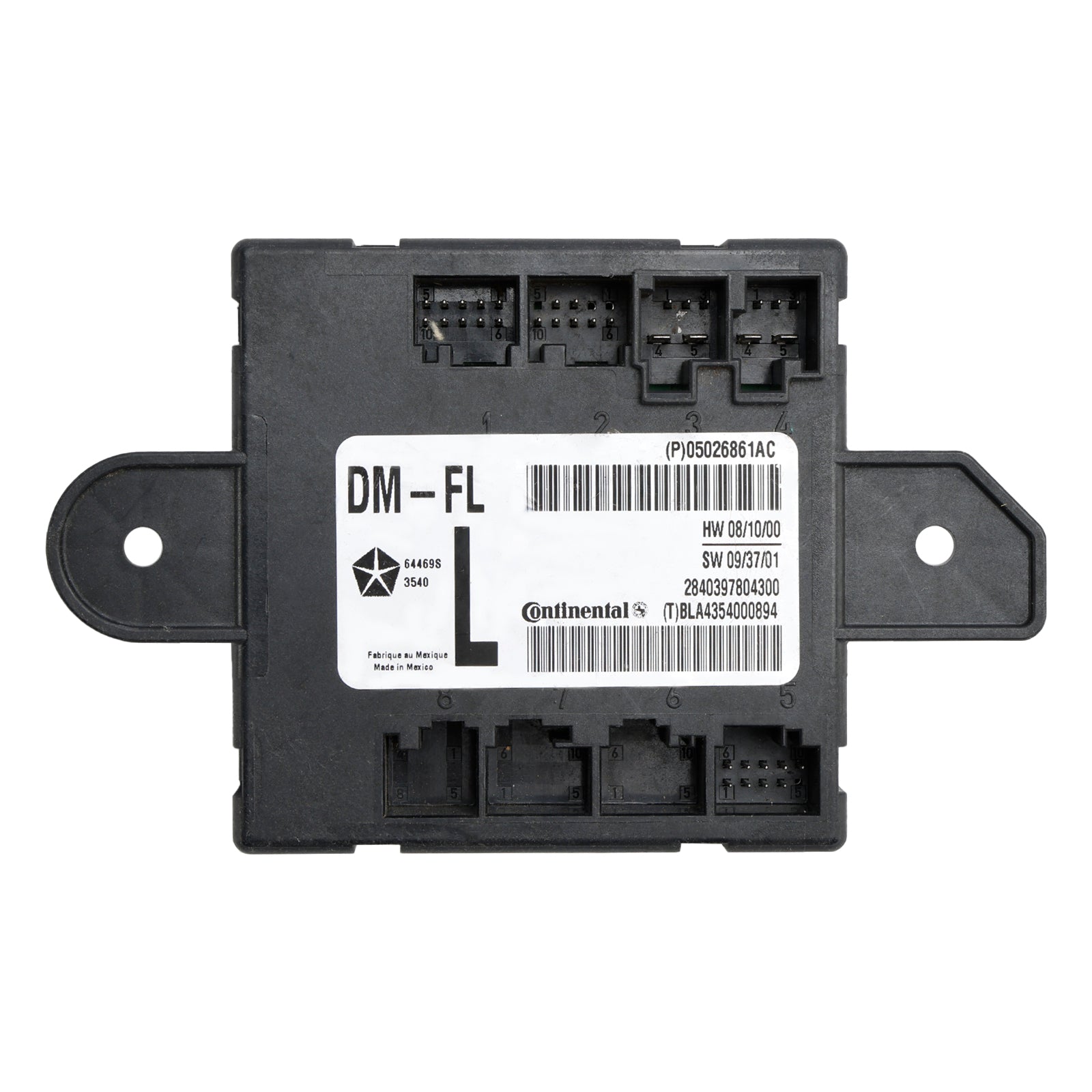 2007-2020 Dodge Chrysler Front Left Driver Door Module 05026861AC