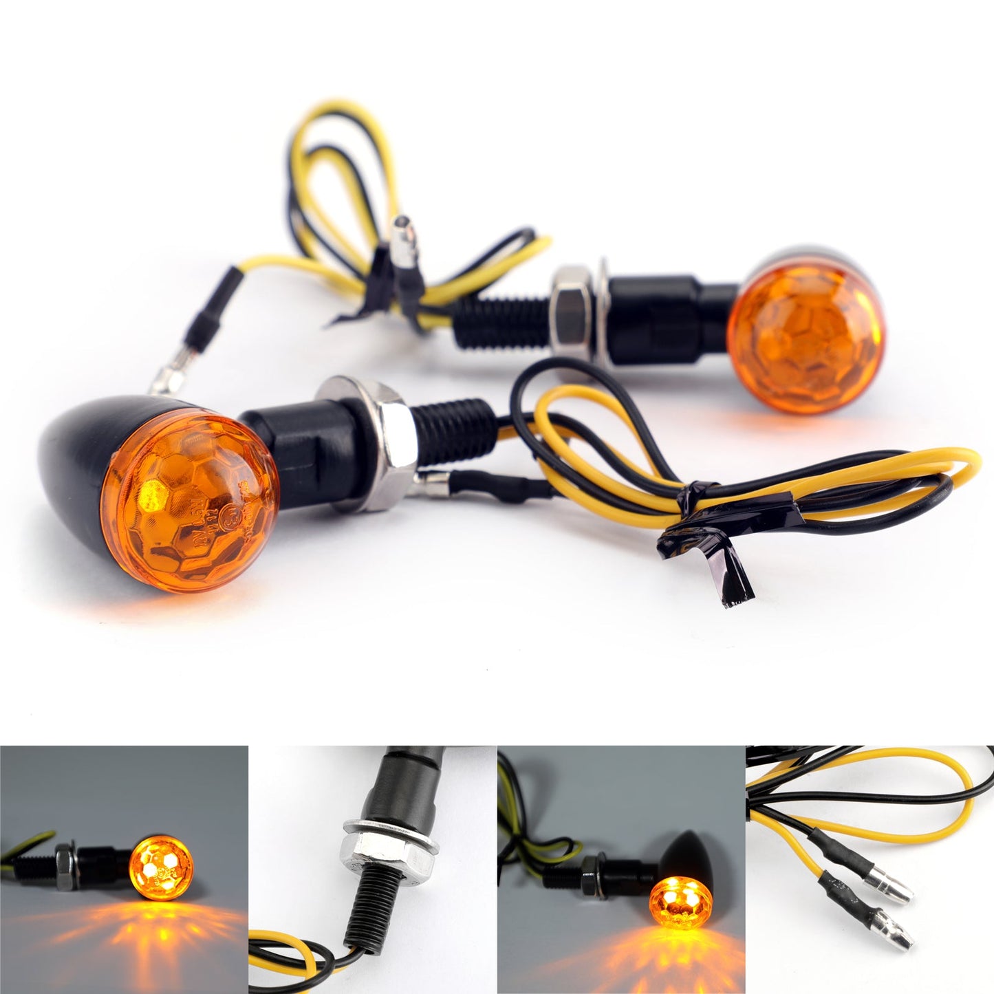 Universal Mini Bullet Spherical Len Turn Signal Indicators Light Len