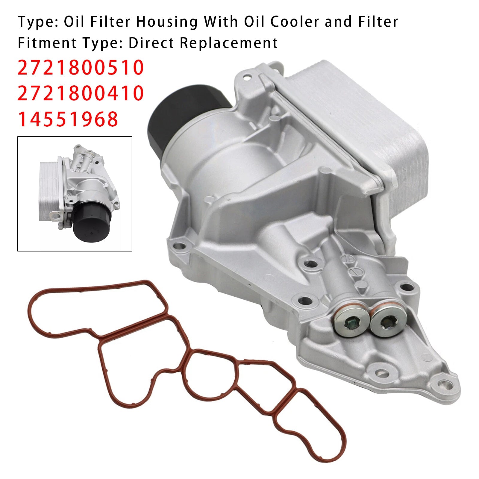 2012 Mercedes Benz GL550 4Matic Oil Filter Housing & Oil Cooler 2721800410 14551968