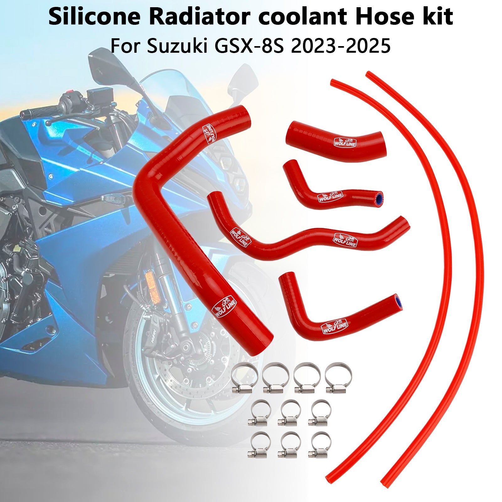 2023-2025 Suzuki GSX-8S Silicone Radiator coolant Hose