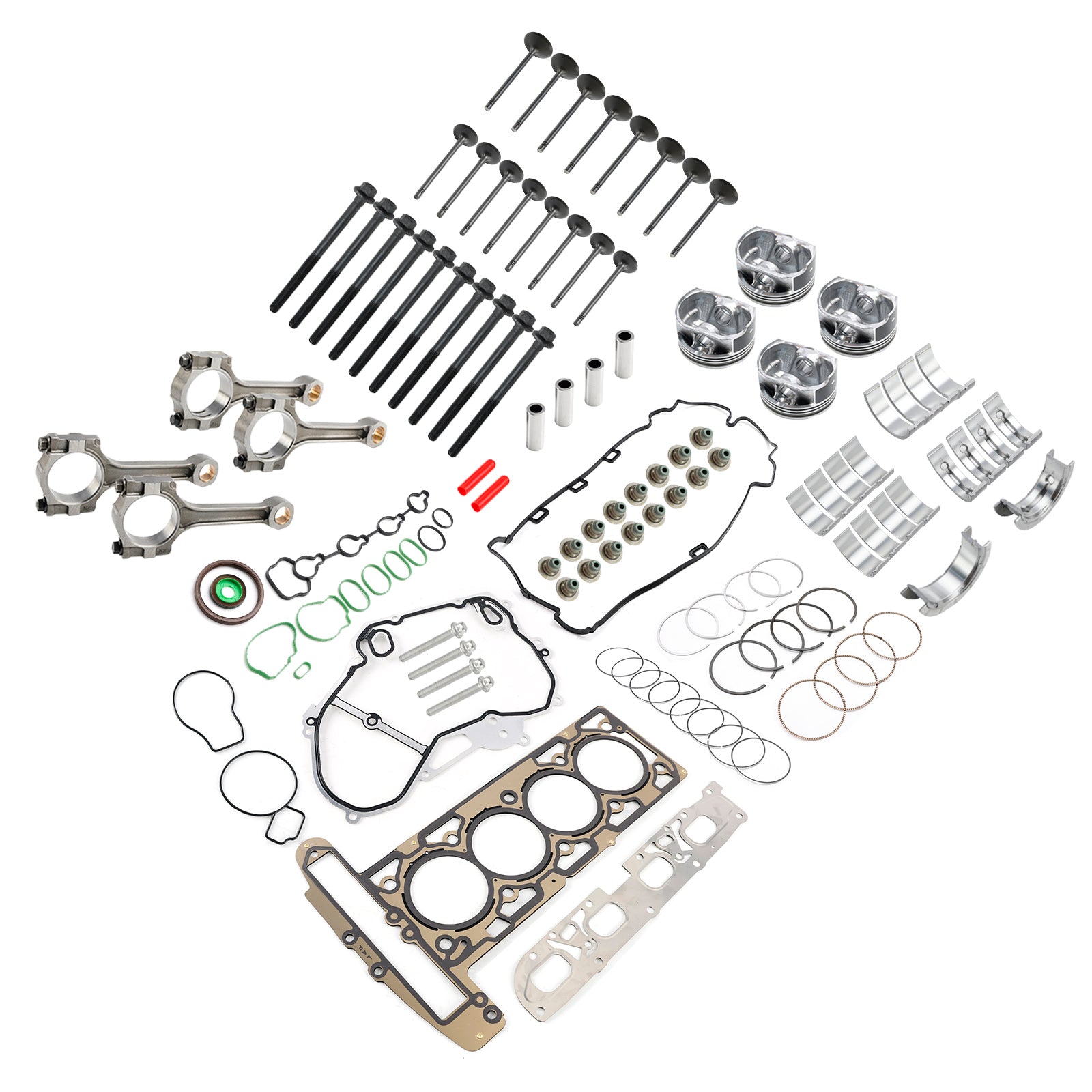 Buick Chevrolet GMC 2.4L Engine Rebuild Overhaul Pistons Valves Seals Kit HS54874 HS26517PT