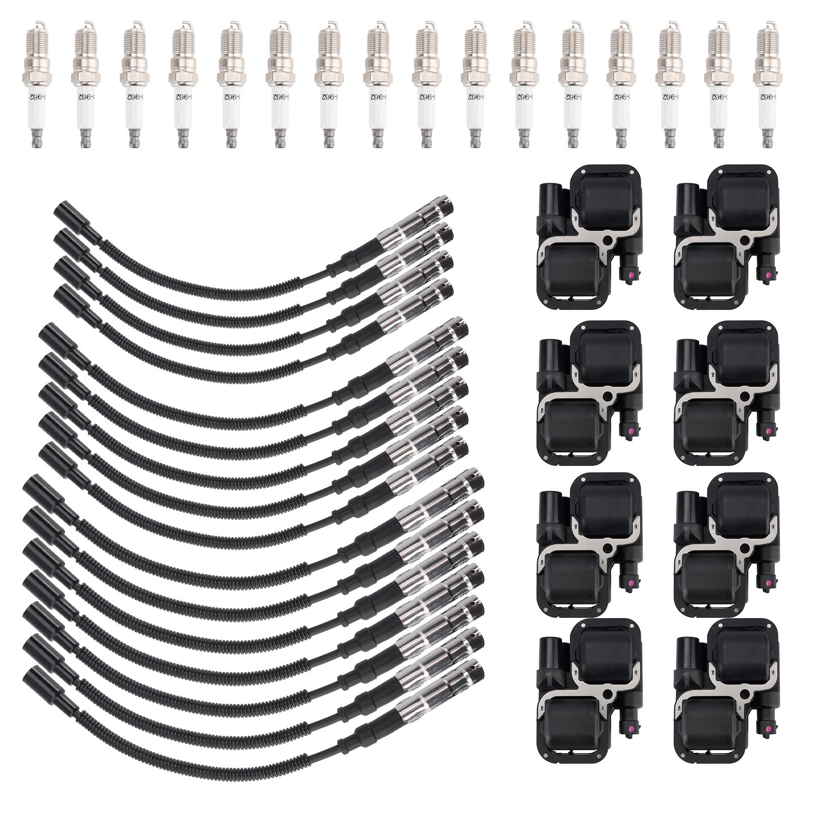 2003-2011 Mercedes Benz G55 AMG 8x Ignition Coil+16x Spark plug +16x Wire Set UF359 0001587303