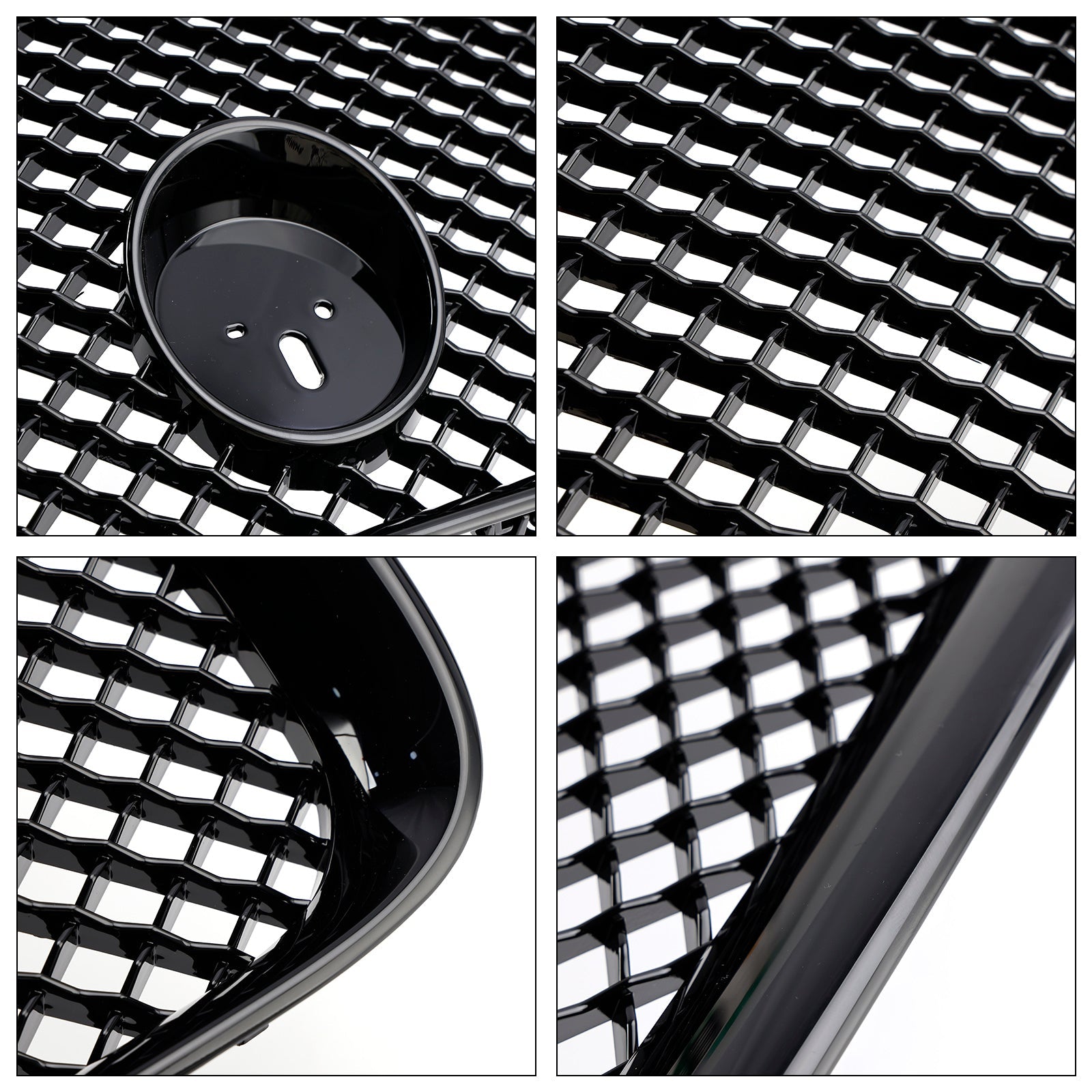2012-2015 Jaguar XF XF-R Style Front Bumper Grill Grille Gloss Black