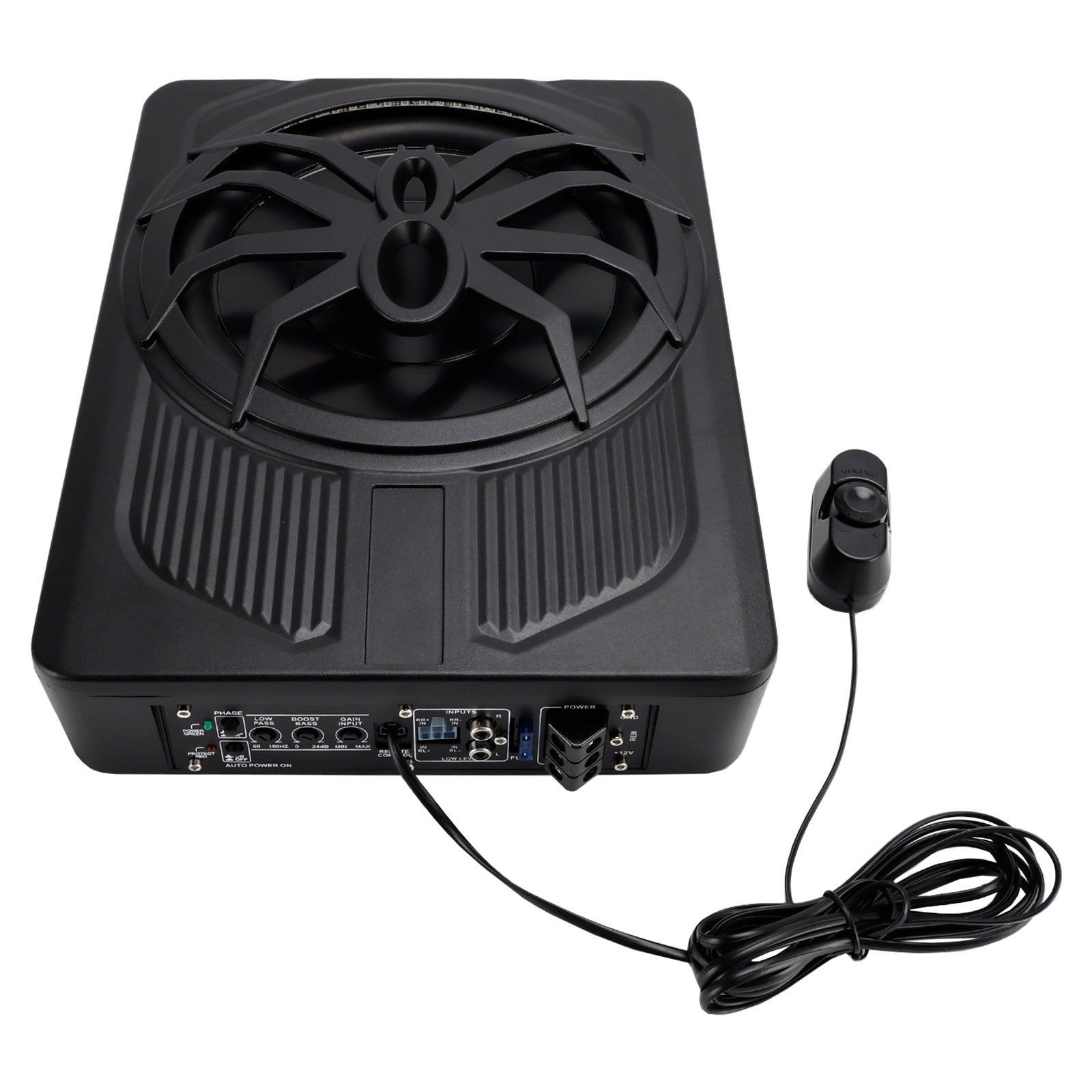 1200W Car Subwoofer 10" 12V Slim Under Seat Powered Car Subwoofer for Car Truck