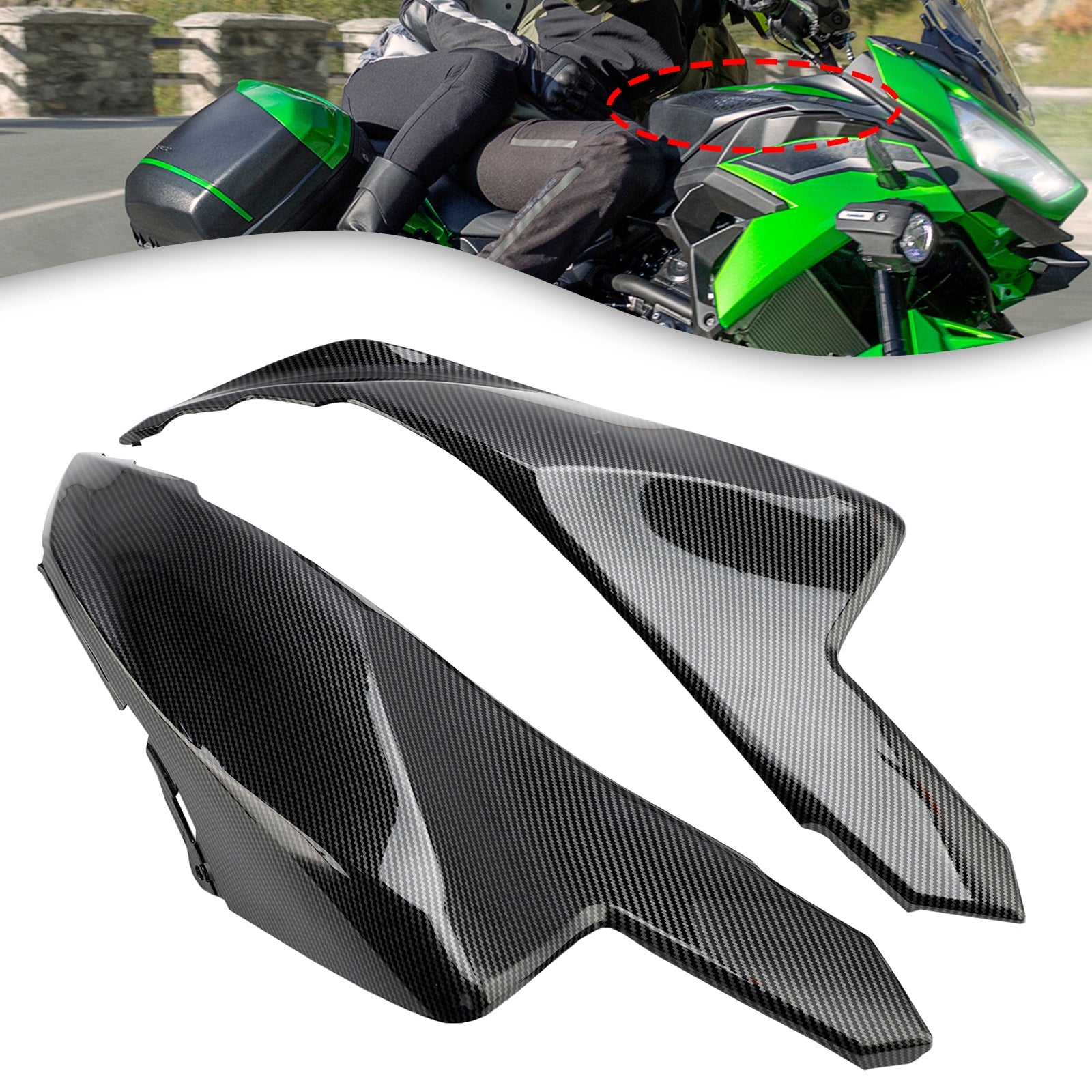 2022-2024 Kawasaki Versys 650 KLE650 Tank Side Cover Panel Fairing Cowl
