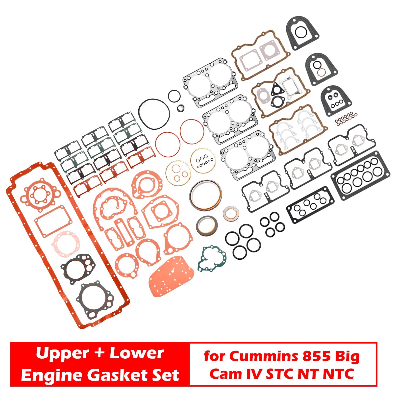 3801235 Engine Gasket Set Upper+Lower For Cummins 855 Big Cam IV STC NT NTC