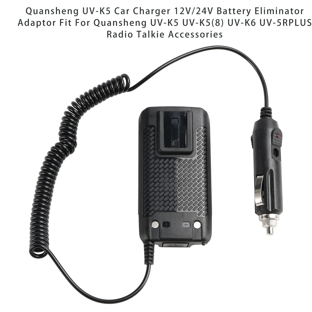Quansheng UV-K5 Car Charger 12V/24V Battery Eliminator For UV-K5 UV-K6 UV-5RPLUS