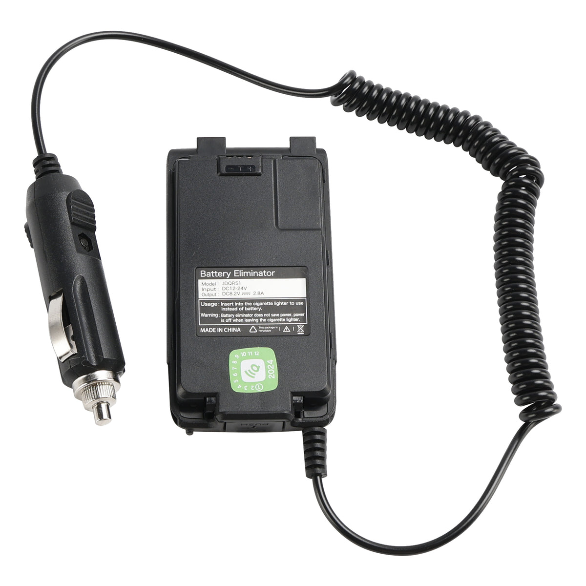 Quansheng UV-K5 Car Charger 12V/24V Battery Eliminator For UV-K5 UV-K6 UV-5RPLUS