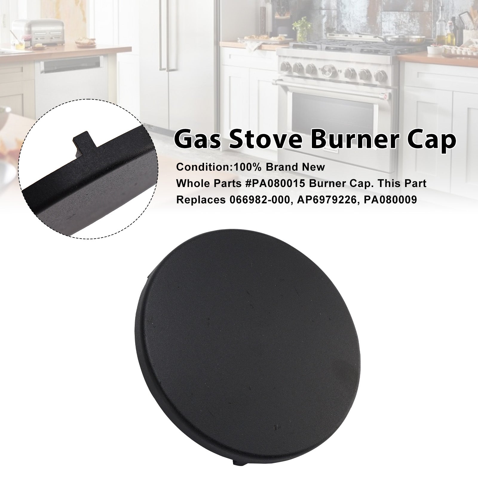 Burner Cap Part # PA080015 Fit for Some Viking Gas Ranges Appliance - Replaces 066982-000 Models