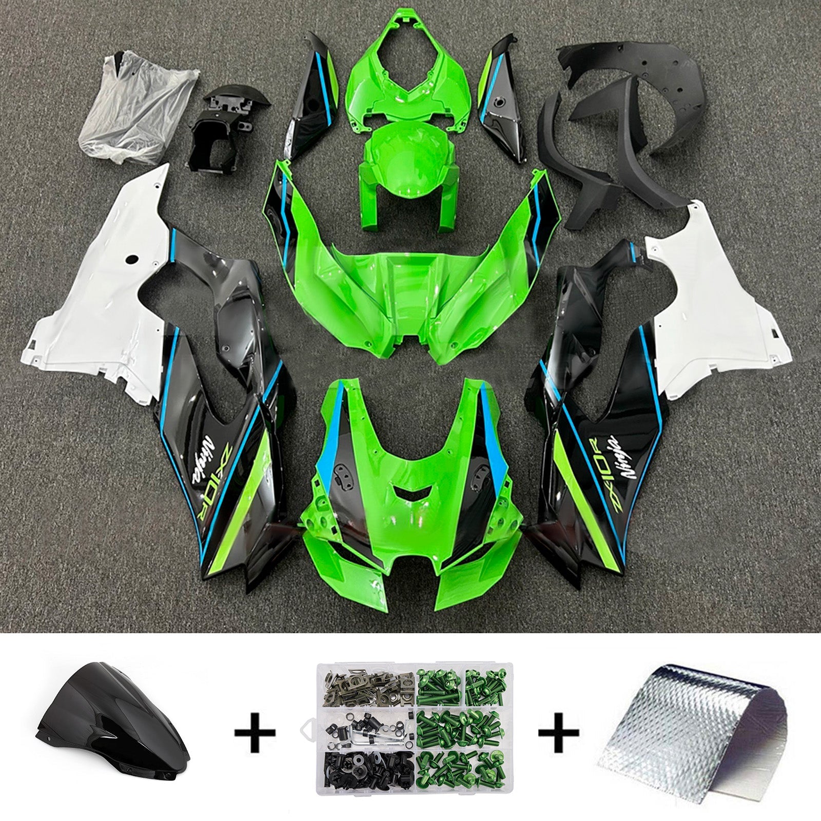 Injection Fairing Kit Bodywork ABS fit For Kawasaki ZX-10R ZX-10RR 2021-2025