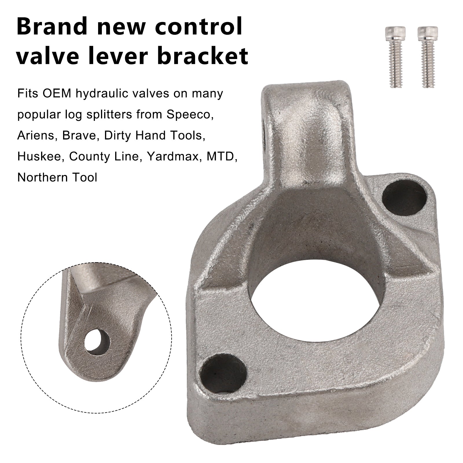 Energy Hydraulic Log Splitter Valve Lever Handle Mounting Bracket for HUSKY/MTD