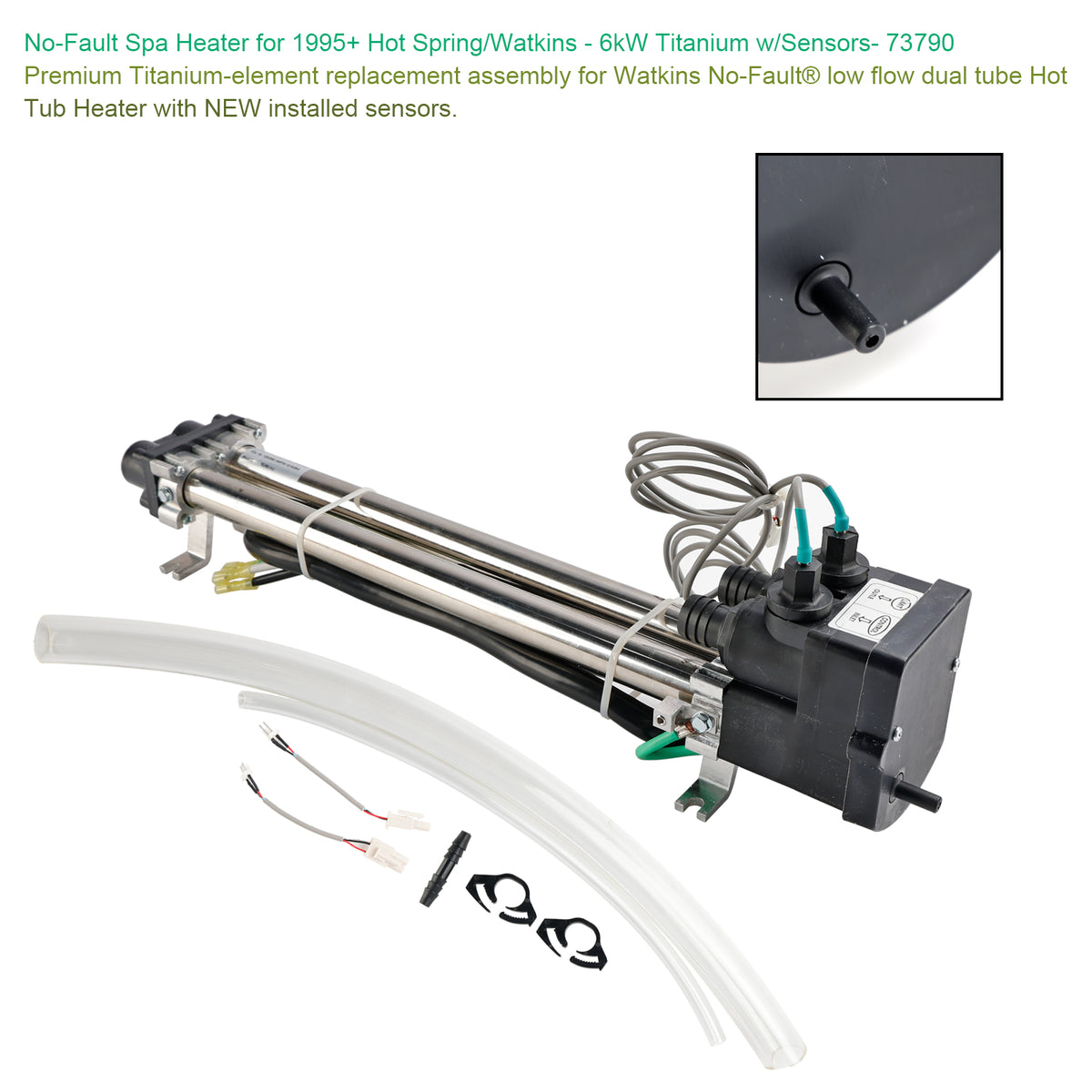 No-Fault Titanium Spa Heater for Hot Spring/Watkins/Caldera/Tiger River 73790-6KW