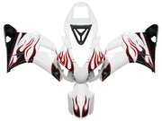 1998-1999 Yamaha YZF-R1 White & Red Flame Racing Fairings Generic