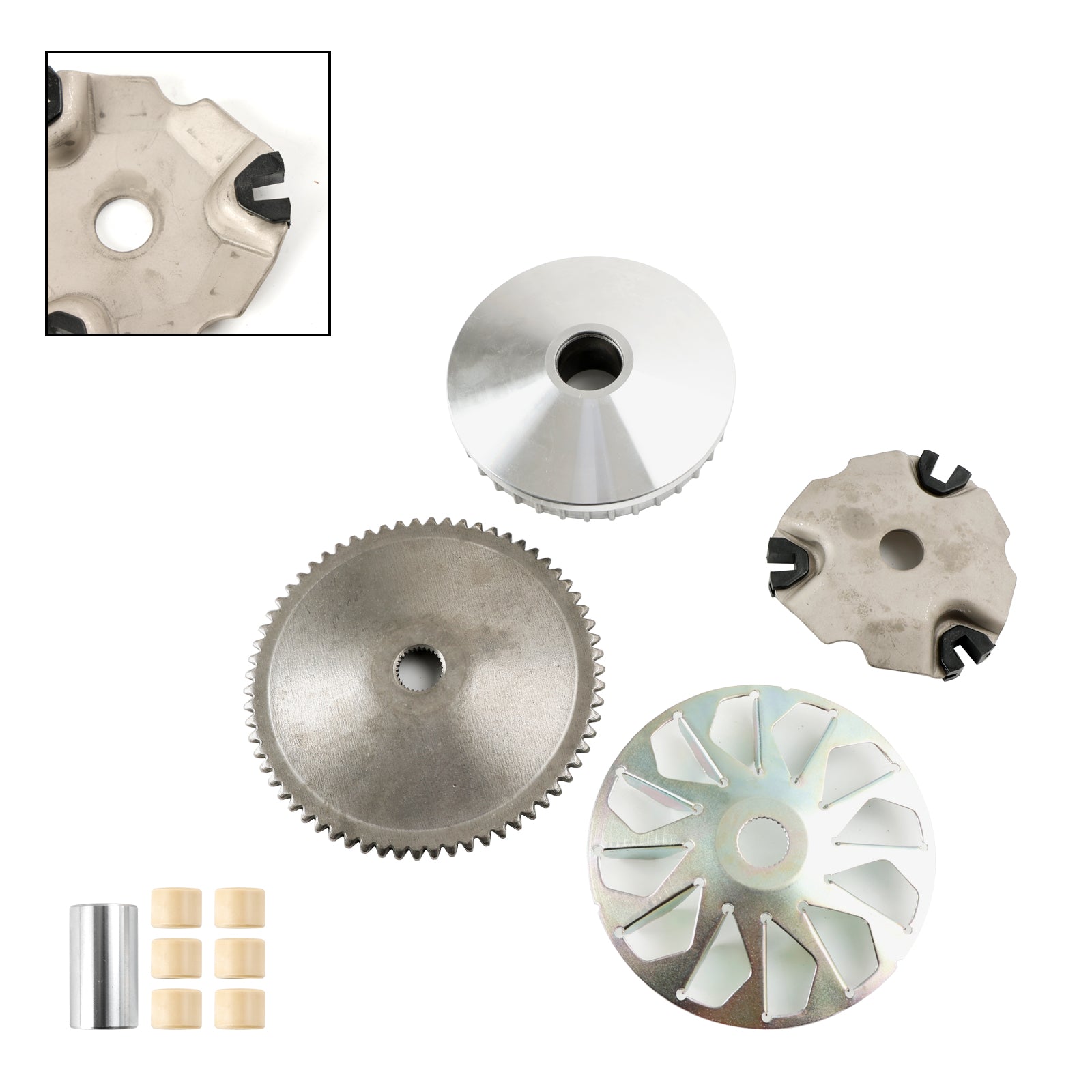 2012-2014 Honda NHX110 Lead110EX Silver Front Clutch Variator Pulley Set 22102-Kzl-930
