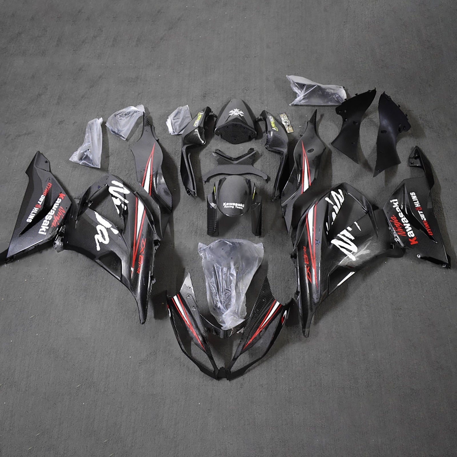 Injection Fairing Kit Bodywork Plastic ABS fit For Kawasaki ZX6R 636 2013-2018