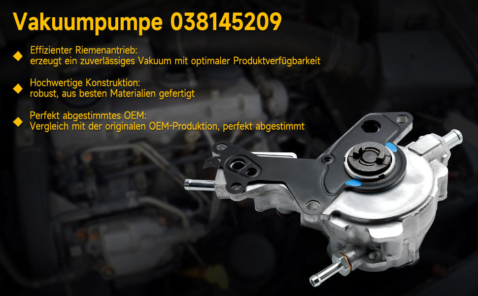 Vacuum Pump For Audi A2 A3 A4 A6 2000-2010 1.4 TDI/1.9 TDI/2.0 TDI 038145209