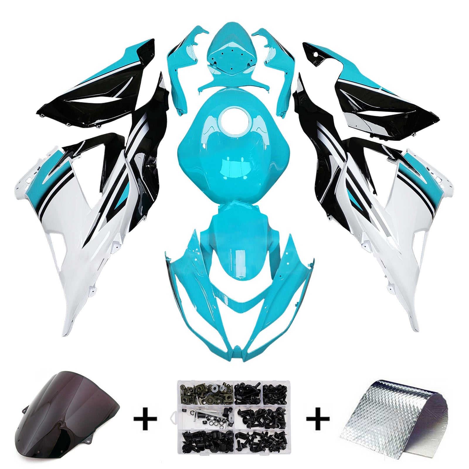 Injection Fairing Kit Bodywork Plastic ABS fit For Kawasaki ZX6R 636 2013-2018