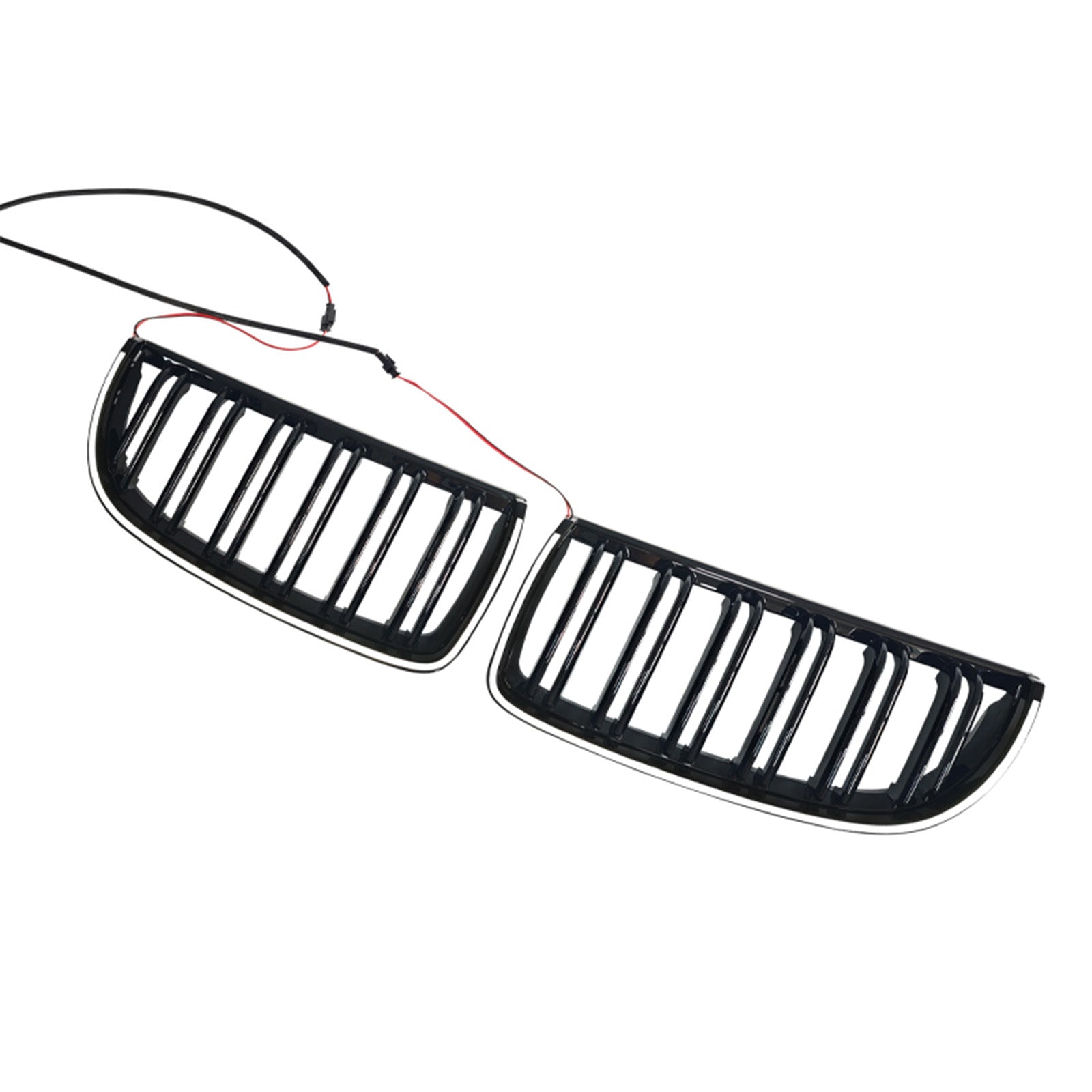 2004-2007 Fit BMW E90 Sedan Wagon 320i Front Kidney Double Slat Grille Black