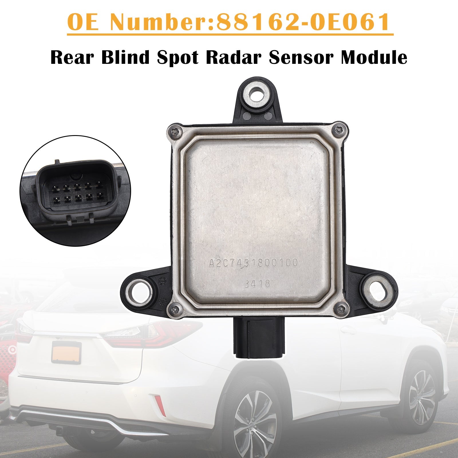 2016-2019 For Lexus RX350 RX450h Rear Blind Spot Radar Sensor Module 88162-0E061