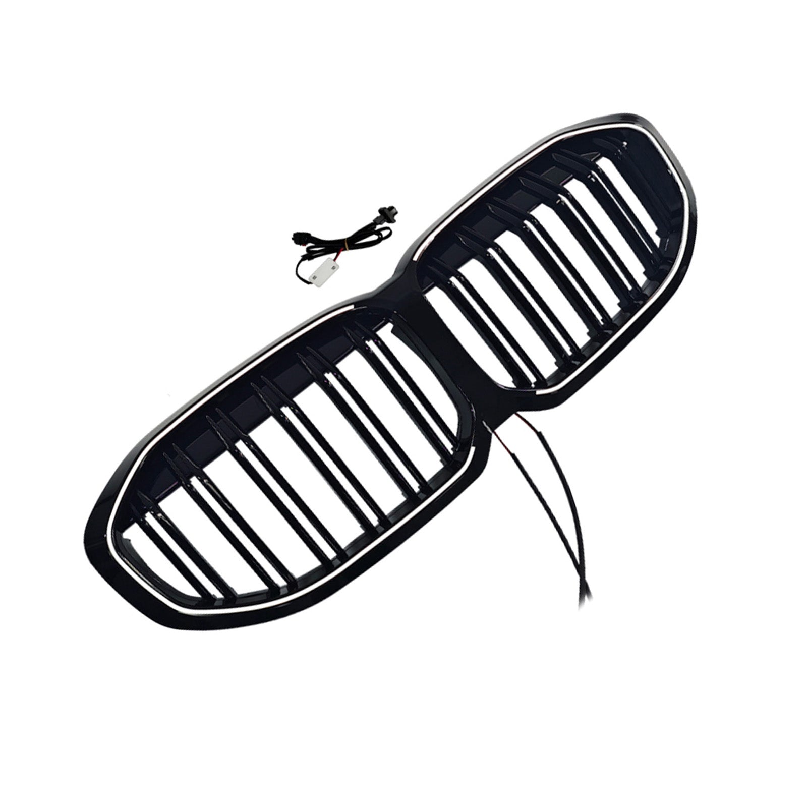 2019-2024 Fit BMW 1 Series F40 Double Slat Kidney Grill Grille Gloss Black