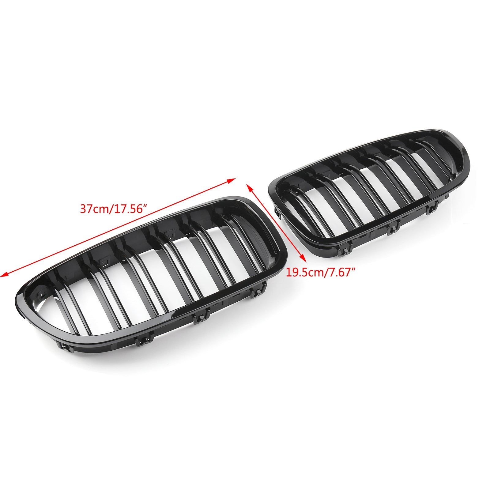 2010-2016 BMW 5-Series F11 Touring Gloss Black Front Kidney Grille 51137203649 51137203650 Generic