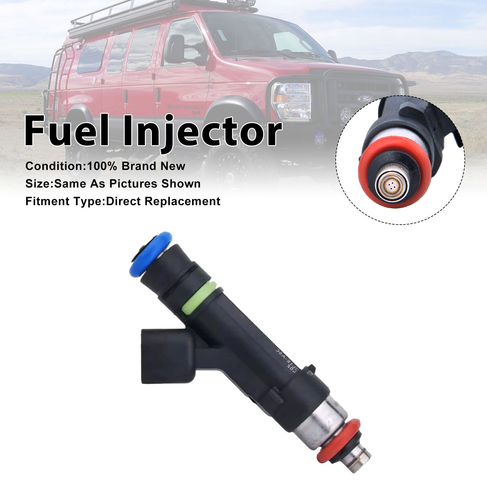 1Pcs Fuel Injector For Ford E-150 E-250 5.4L V8 2004-2009 0280158001