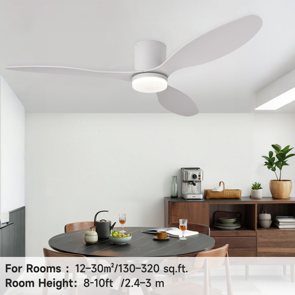 Dimmable LED DC Motor 42” Profile Ceiling Fans with Lights Remote/App Control