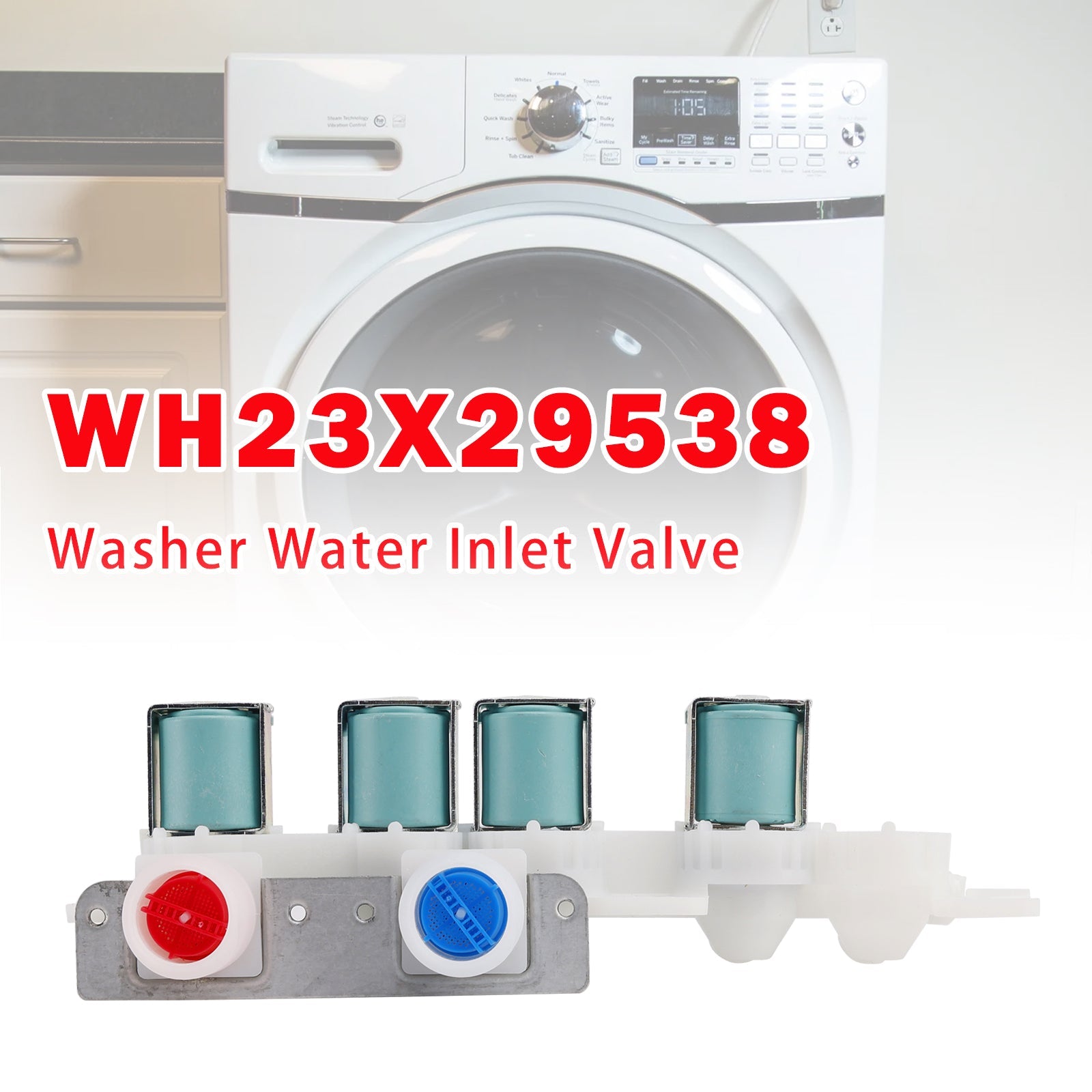 WH23X29538 Washer Water Inlet Valve For GE Washing Machine