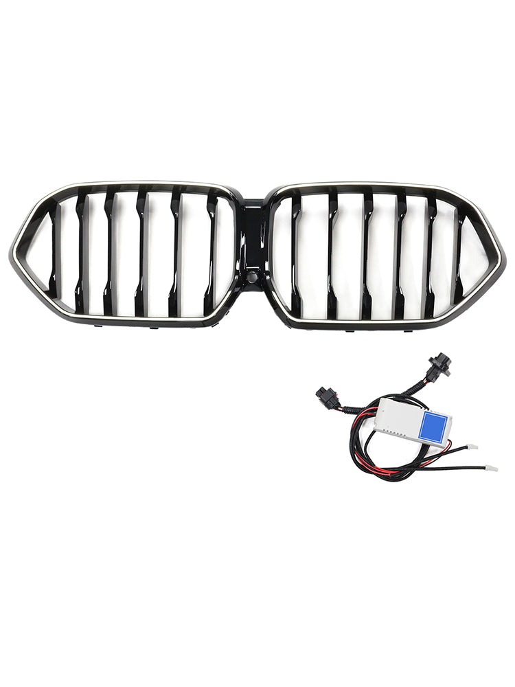 2020-2022 BMW X6 G06 M50i W/Camera Hole Black Front Bumper Grille Grill