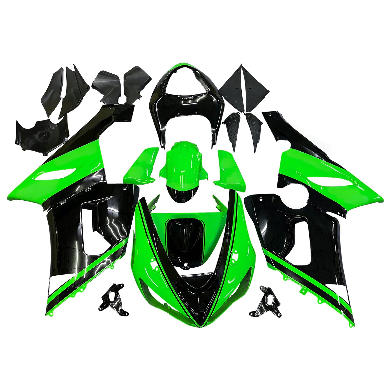Injection Fairing Kit Bodywork Plastic ABS fit For Kawasaki ZX6R 636 2005-2006