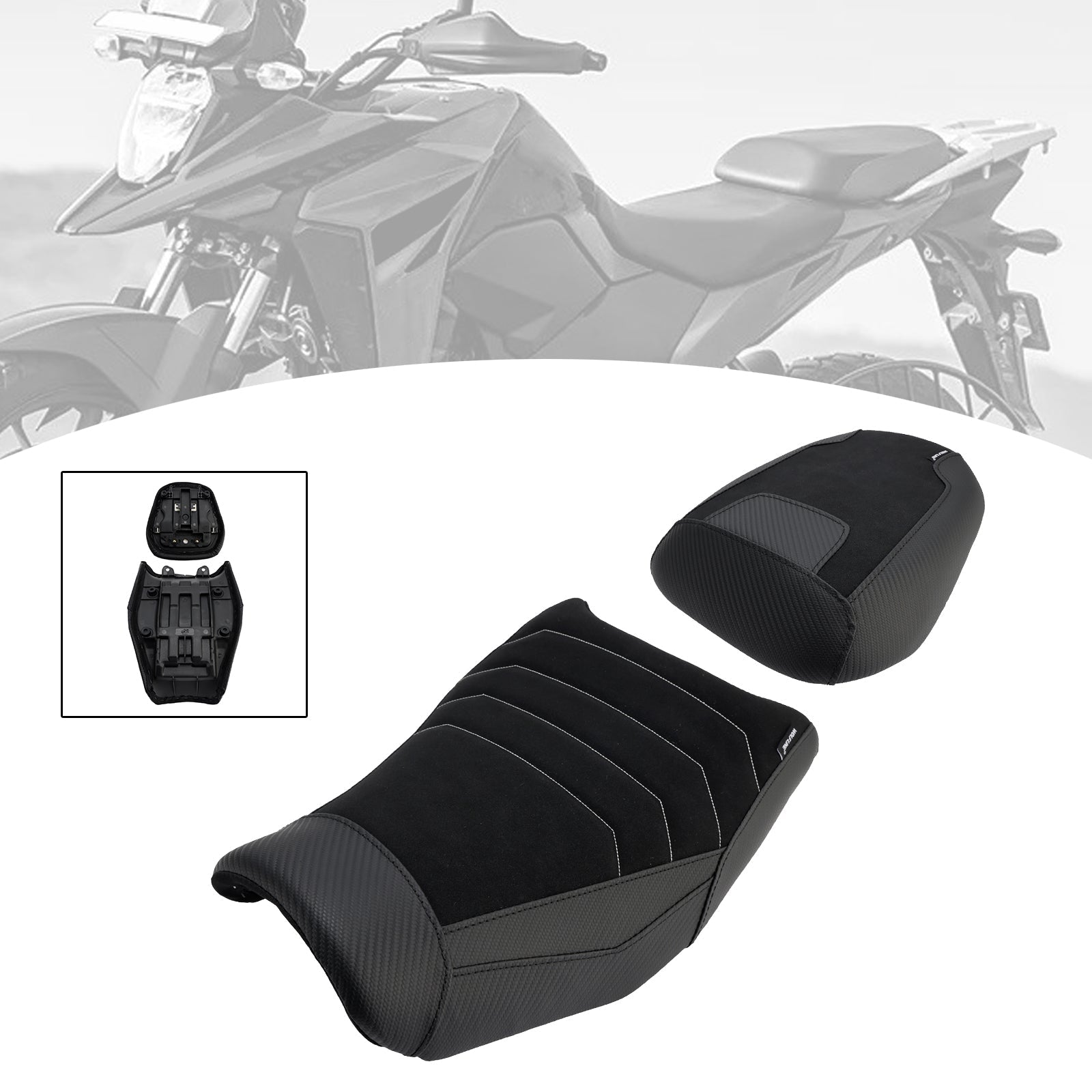 2024-2025 For Suzuki V-Strom250Sx Driver&Passenger Seat Kit Rear Cushion Black