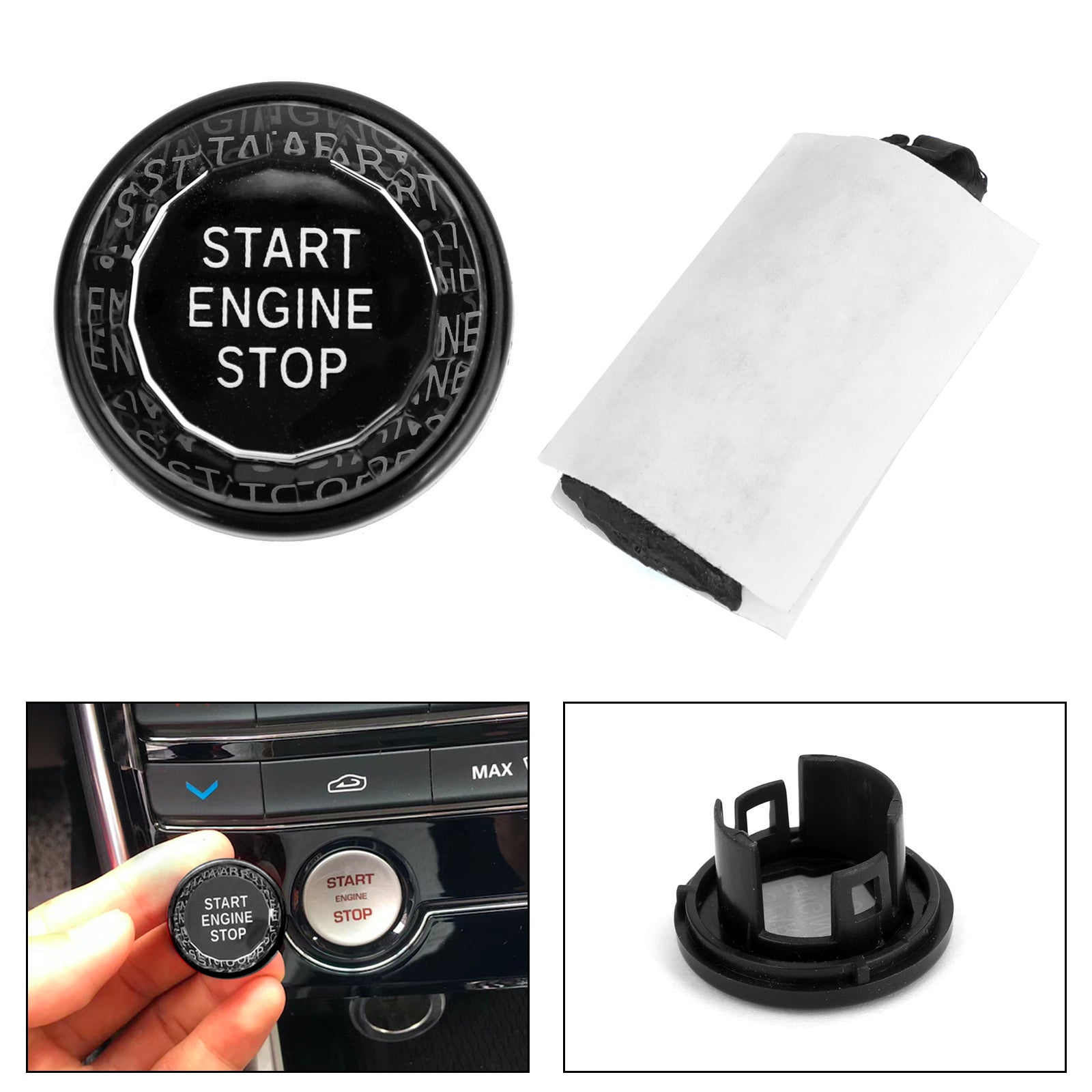 Engine Start Stop Push Button Knob Switch Decor Cover Fits For Jaguar XF XE F-Pace Generic