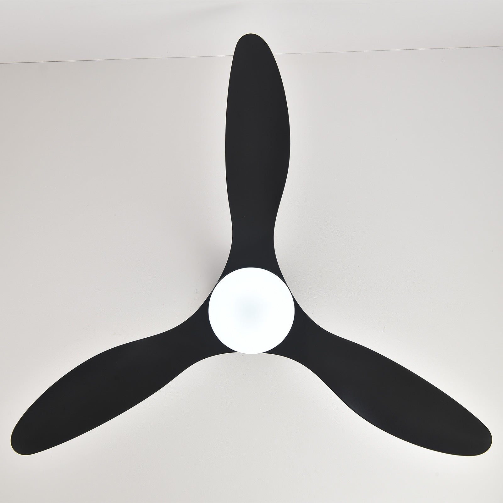 42" Pendant Ceiling Fan with Light Dimmable Black Quiet DC Motor Remote