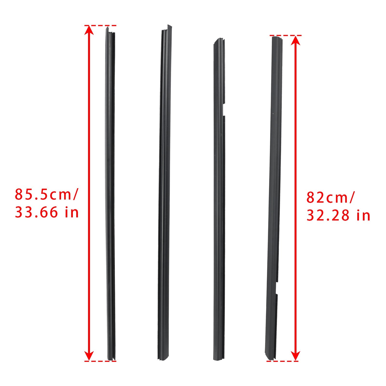 2010-2014 Honda Insight 4PCS Outside Window Moulding Weatherstrip