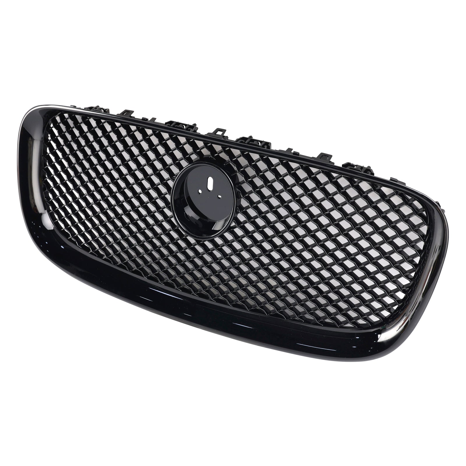 2012-2015 Jaguar XF XF-R Style Front Bumper Grill Grille Gloss Black