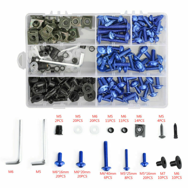 Ducati 1098 Honda CBR600F Kawasaki Ninja CBR600F Motorcycle Fairing Bolts Kit Fastener Clips Screw